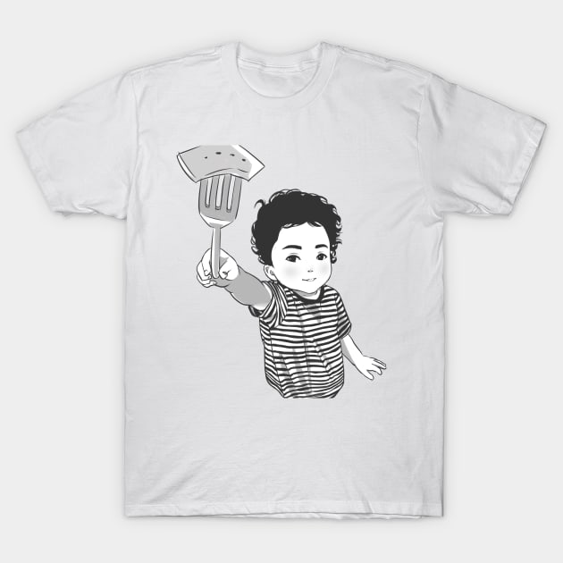 Manga baby sharing food T-Shirt by Mellerz